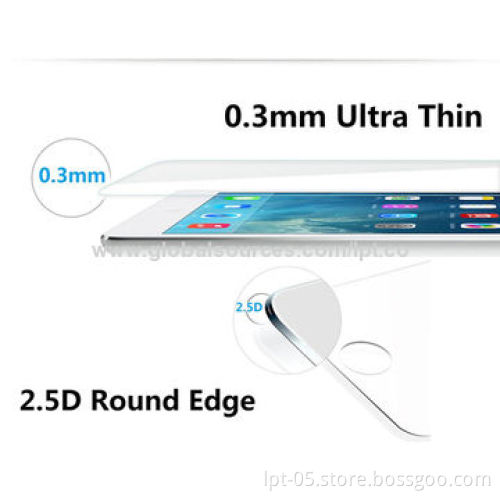 2.5D 0.3mm Ultra Slim Tempered Glass Screen Protector for iPad